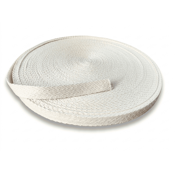 Huincha Mochila Espiga Algodón 50 Mts Anchos: 2, 3 y 4 cms Crudo Natural 14