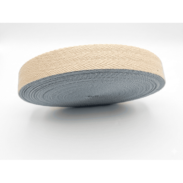 Huincha Mochila Espiga Algodón 50 Mts Anchos: 2, 3 y 4 cms Crudo Natural 15