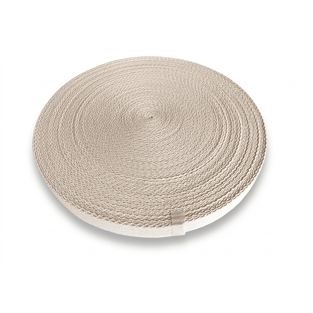 Huincha Mochila Espiga Algodón 50 Mts Anchos: 2, 3 y 4 cms Crudo Natural 19