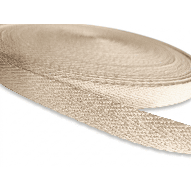 Huincha Mochila Espiga Algodón 50 Mts Anchos: 2, 3 y 4 cms Crudo Natural 21