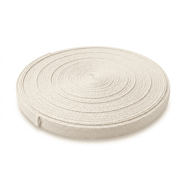 Huincha Mochila Espiga Algodón 50 Mts Anchos: 2, 3 y 4 cms Crudo Natural 22