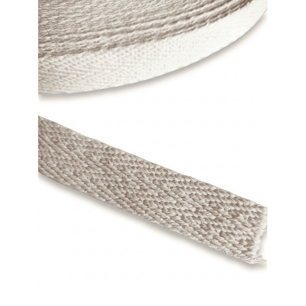 Huincha Mochila Espiga Algodón 50 Mts Anchos: 2, 3 y 4 cms Crudo Natural 24