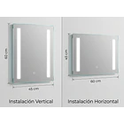 Espejo LED Touch 45x60 cm con Luz Superior e Inferior 2