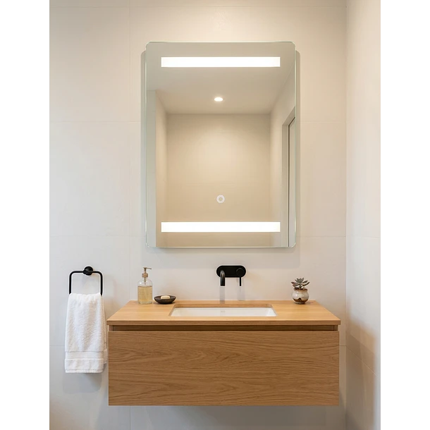 Espejo LED Touch 45x60 cm con Luz Superior e Inferior 3
