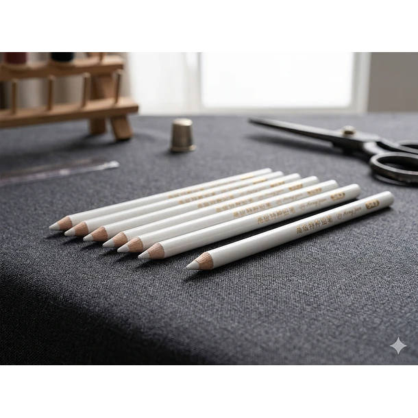 Lápiz Tiza Blanco Para Tela Sastre Pack 10 Costura 5