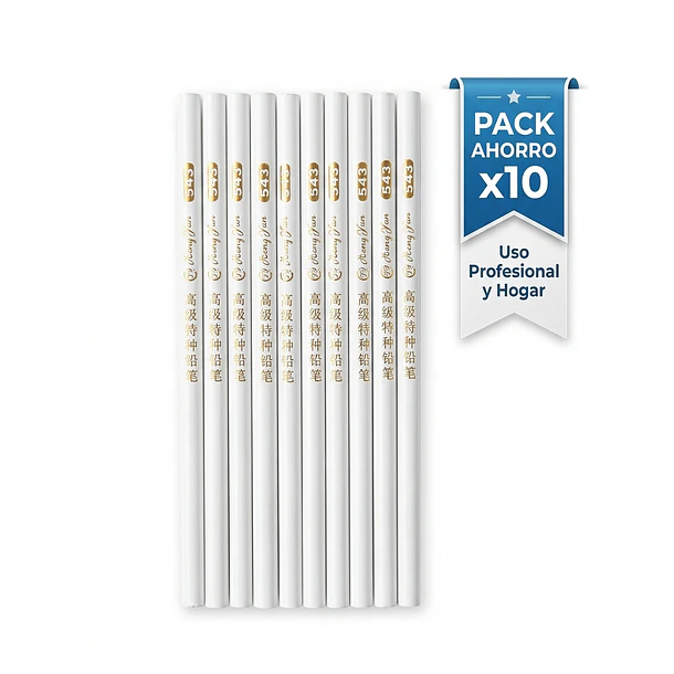 Lápiz Tiza Blanco Para Tela Sastre Pack 10 Costura 6