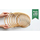Bastidor de Bordar Madera Redondo 16 cm – Pack 10 Unidades Bambú- COPIA 3