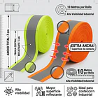 CINTA REFLECTANTE TEXTIL DE SEGURIDAD 7 CM X 10 METROS 1