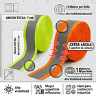 CINTA REFLECTANTE TEXTIL DE SEGURIDAD 7 CM X 10 METROS 3