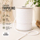 Cordón Tripolino Macramé 4mm X 100 Metros 500 Grs Poliéster 5