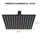 Plato De Ducha Cuadrado 25x25 Negro Acero Inox 4