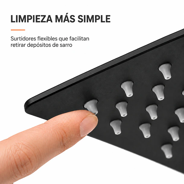 Plato De Ducha Cuadrado 25x25 Negro Acero Inox 5