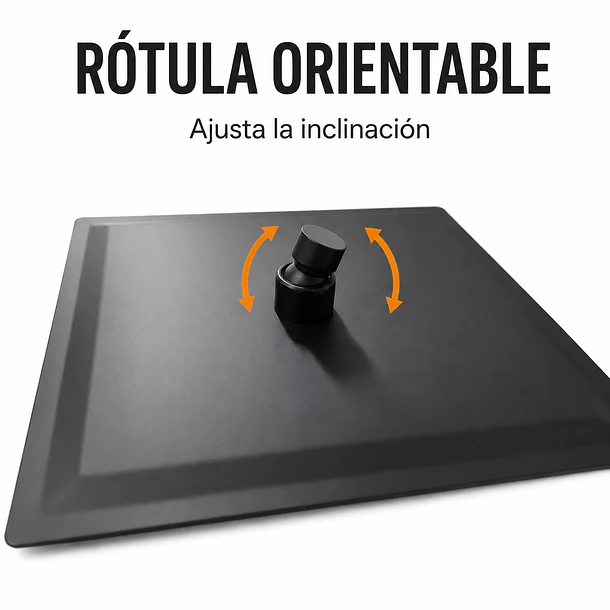 Plato De Ducha Cuadrado 25x25 Negro Acero Inox 3