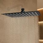 Plato De Ducha Cuadrado 25x25 Negro Acero Inox 2