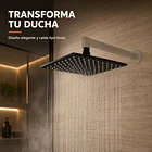 Plato De Ducha Cuadrado 25x25 Negro Acero Inox 7