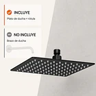 Plato De Ducha Cuadrado 25x25 Negro Acero Inox 11