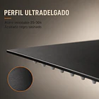 Plato De Ducha Cuadrado 25x25 Negro Acero Inox 8