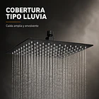 Plato De Ducha Cuadrado 25x25 Negro Acero Inox 9