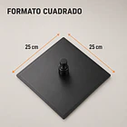 Plato De Ducha Cuadrado 25x25 Negro Acero Inox 12