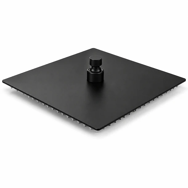 Plato De Ducha Cuadrado 25x25 Negro Acero Inox 21