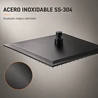 Plato De Ducha Cuadrado 25x25 Negro Acero Inox 14