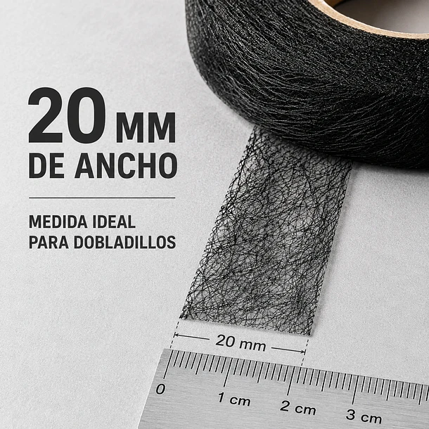 Cinta Basta 20mm para Dobladillo Pantalón, Cortina, Ropa Termoadhesiva 80y 11