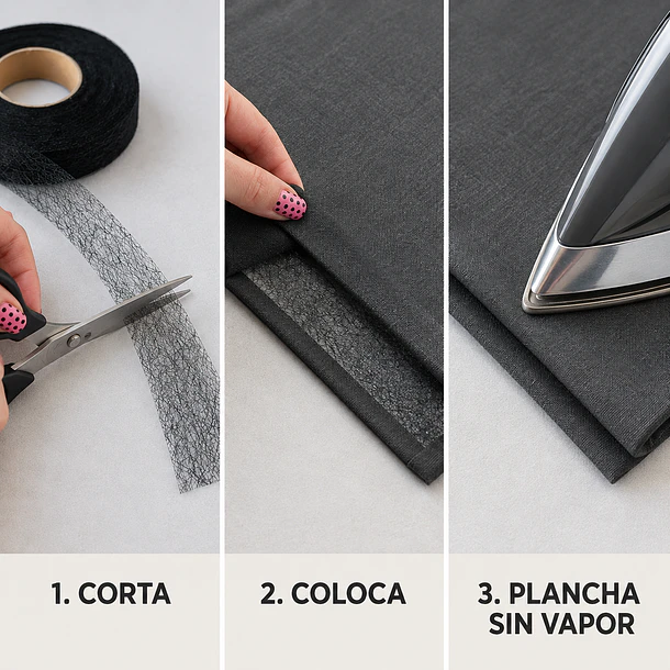 Cinta Basta 20mm para Dobladillo Pantalón, Cortina, Ropa Termoadhesiva 80y 12