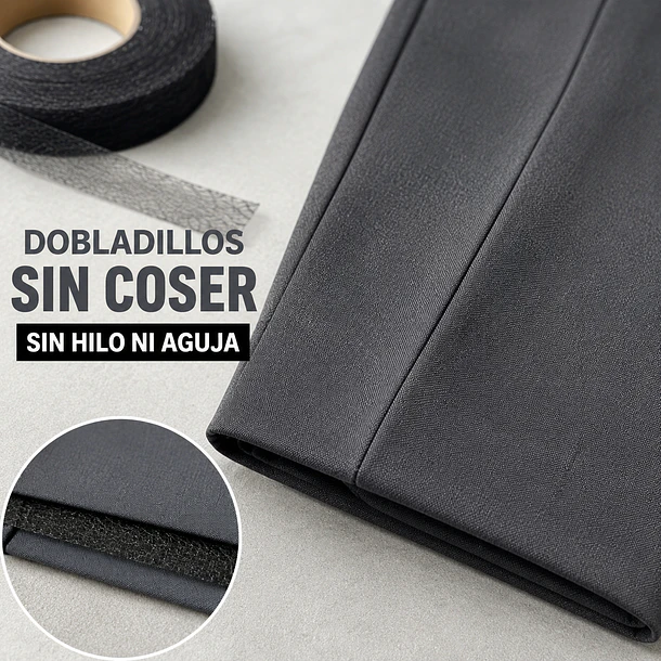 Cinta Basta 20mm para Dobladillo Pantalón, Cortina, Ropa Termoadhesiva 80y 13