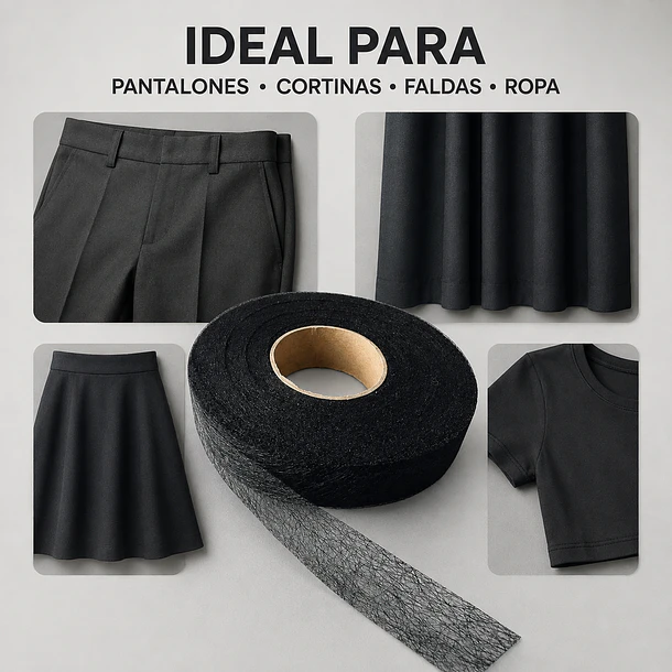Cinta Basta 20mm para Dobladillo Pantalón, Cortina, Ropa Termoadhesiva 80y 14