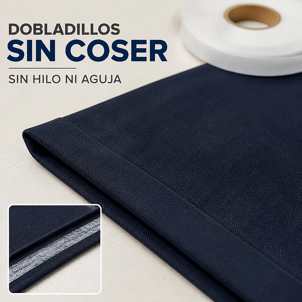 Cinta Basta 20mm para Dobladillo Pantalón, Cortina, Ropa Termoadhesiva 80y 17