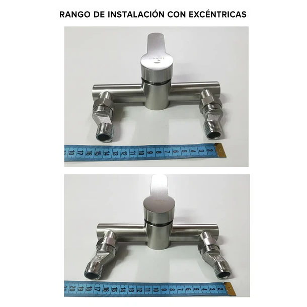 Llave Monomando Tina Ducha Modern Inox Taumm 8
