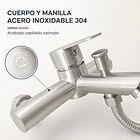 Llave Monomando Tina Ducha Modern Inox Taumm 6