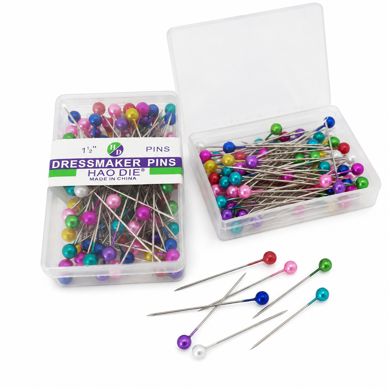 Alfileres Cabeza Color Plástica ¡2 Cajas X 100 Unidades C/u!