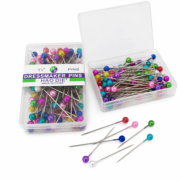 Alfileres Cabeza Color Plástica ¡2 Cajas X 100 Unidades C/u!