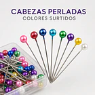 Alfileres Cabeza Color Plástica ¡2 Cajas X 100 Unidades C/u! 2