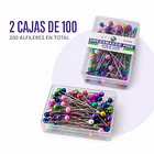 Alfileres Cabeza Color Plástica ¡2 Cajas X 100 Unidades C/u! 9