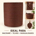 Cordón Tripolino Macramé 4mm X 100 Metros 500 Grs Poliéster 7