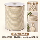 Cordón Tripolino Macramé 4mm X 100 Metros 500 Grs Poliéster 9