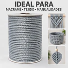 Cordón Tripolino Macramé 4mm X 100 Metros 500 Grs Poliéster 11