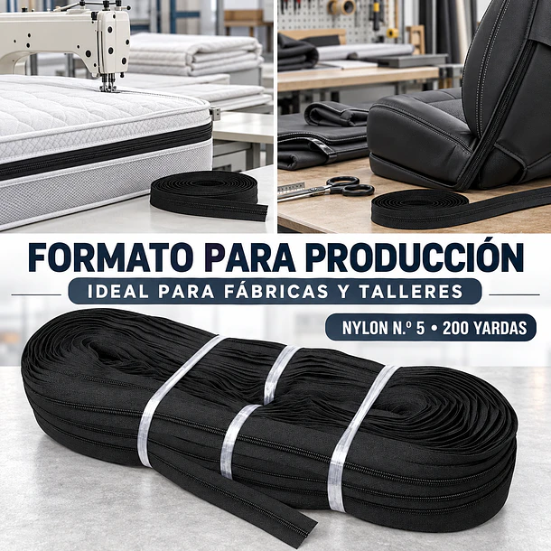 CIERRE DE NYLON N.º 5 – ROLLO DE 200 YARDAS 3