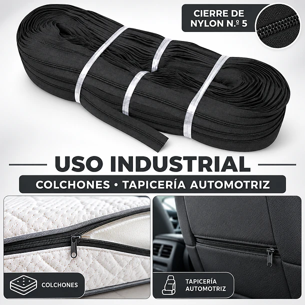 CIERRE DE NYLON N.º 5 – ROLLO DE 200 YARDAS 4