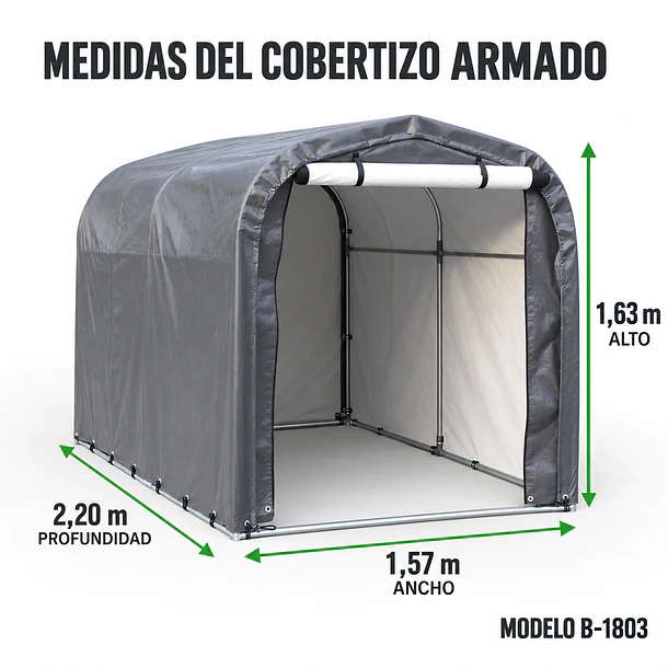 Cobertizo Para Bicicletas Y Motos 1,57x2,20x1,63m 3