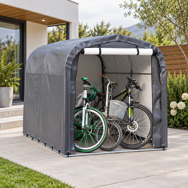 Cobertizo Para Bicicletas Y Motos 1,57x2,20x1,63m