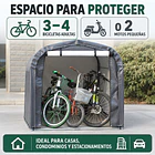 Cobertizo Para Bicicletas Y Motos 1,57x2,20x1,63m 6