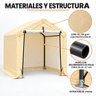 Bodega de Jardín Armable Beige 1,83 x 1,83 x 1,83 m 3