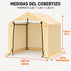 Bodega de Jardín Armable Beige 1,83 x 1,83 x 1,83 m 4