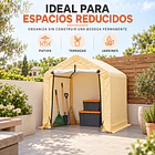 Bodega de Jardín Armable Beige 1,83 x 1,83 x 1,83 m 5