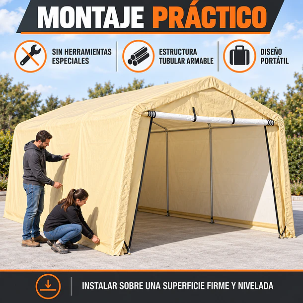 Carpa garage armable para auto, camioneta y maquinaria 4