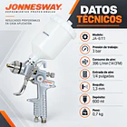 Pistola Para Pintar Neumática 1,3mm 600ml Jonnesway 9