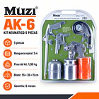 Kit Pistolas De Pintar Para Compresor Muzi Ak-6 5 Piezas 5